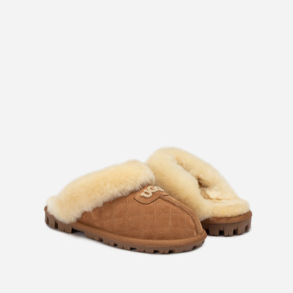 Ugg Coquette Matelasse Emb Logo Slipper( Detachable Feature)-Women Slippers-PEROZ Accessories