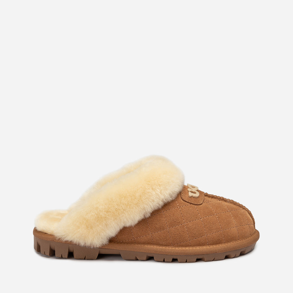 Ugg Coquette Matelasse Emb Logo Slipper( Detachable Feature)-Women Slippers-PEROZ Accessories