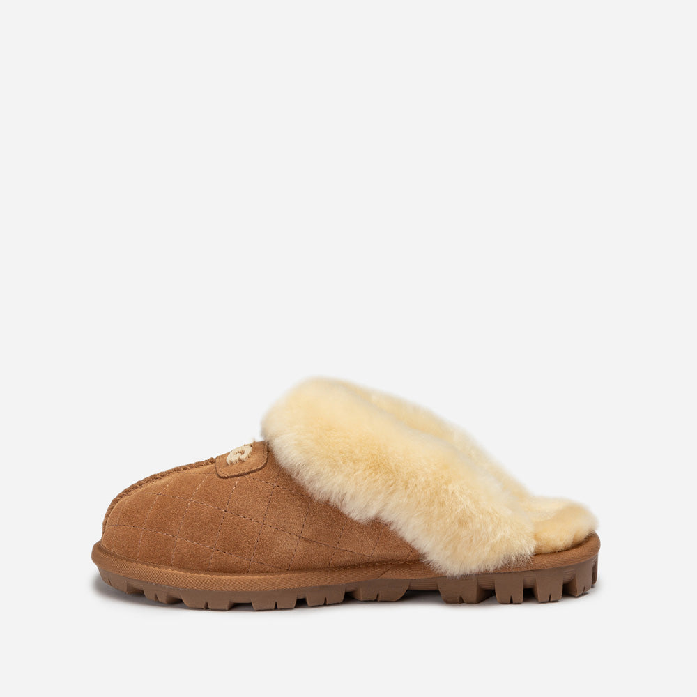Ugg Coquette Matelasse Emb Logo Slipper( Detachable Feature)-Women Slippers-PEROZ Accessories