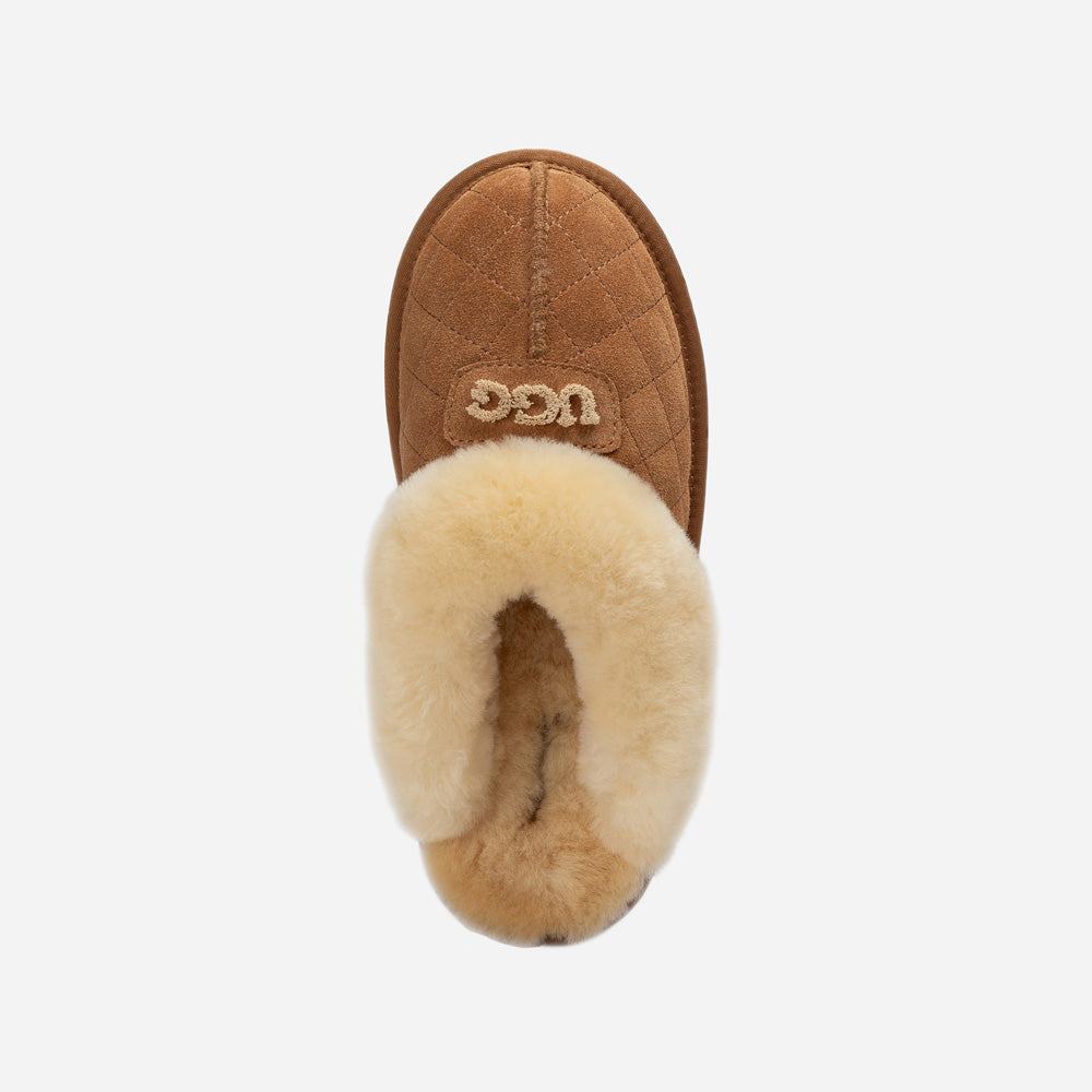 Ugg Coquette Matelasse Emb Logo Slipper( Detachable Feature)-Women Slippers-PEROZ Accessories