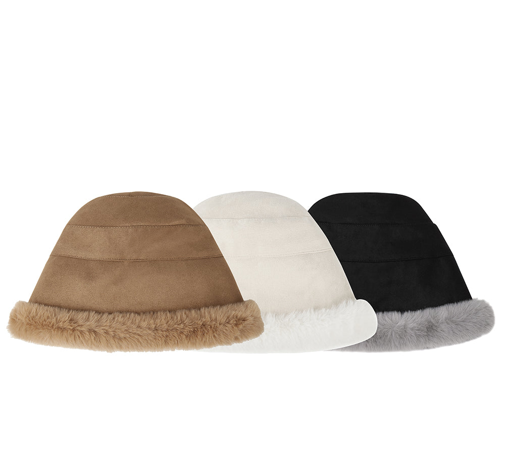 EVERAU  Fluffy Warm Bucket Hat