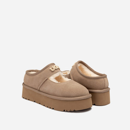 Ugg Mary Jane Emb Logo Platform-Women Moccasins Loafers-PEROZ Accessories