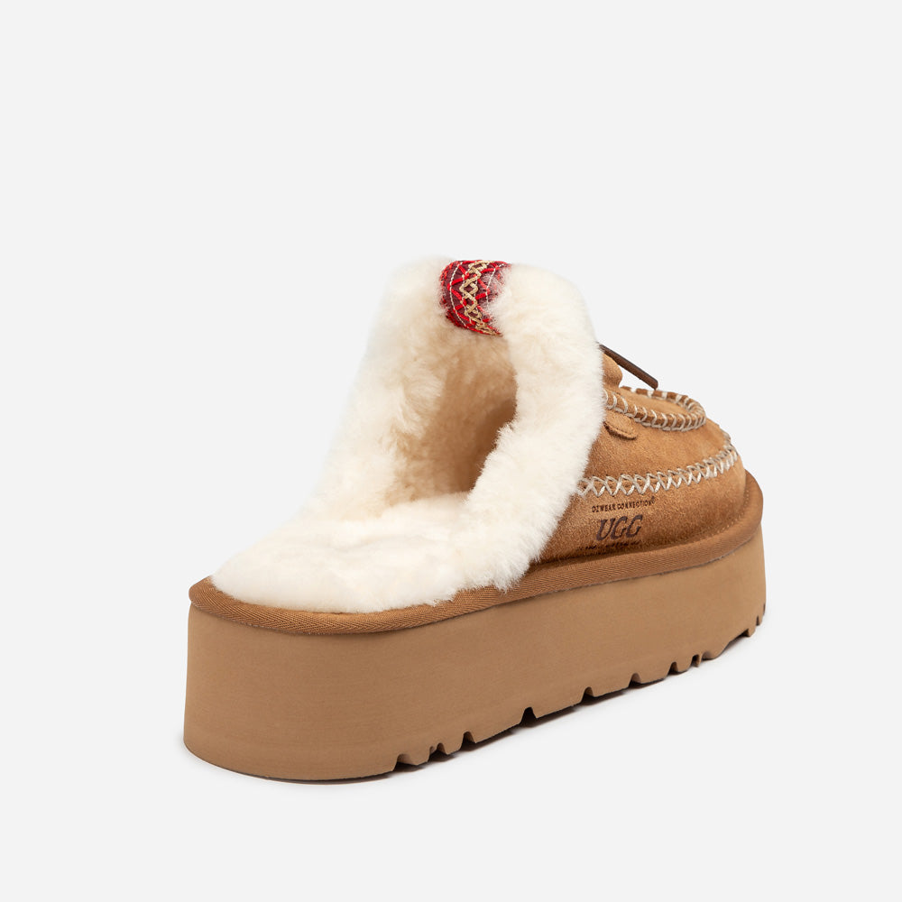 Ugg Letitia Platform Slipper (Replaceable Decoration)-Women Slippers-PEROZ Accessories