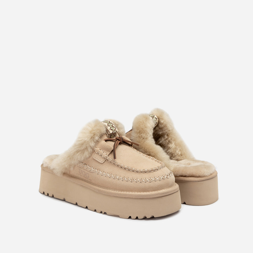 Ugg Letitia Platform Slipper (Replaceable Decoration)-Women Slippers-PEROZ Accessories