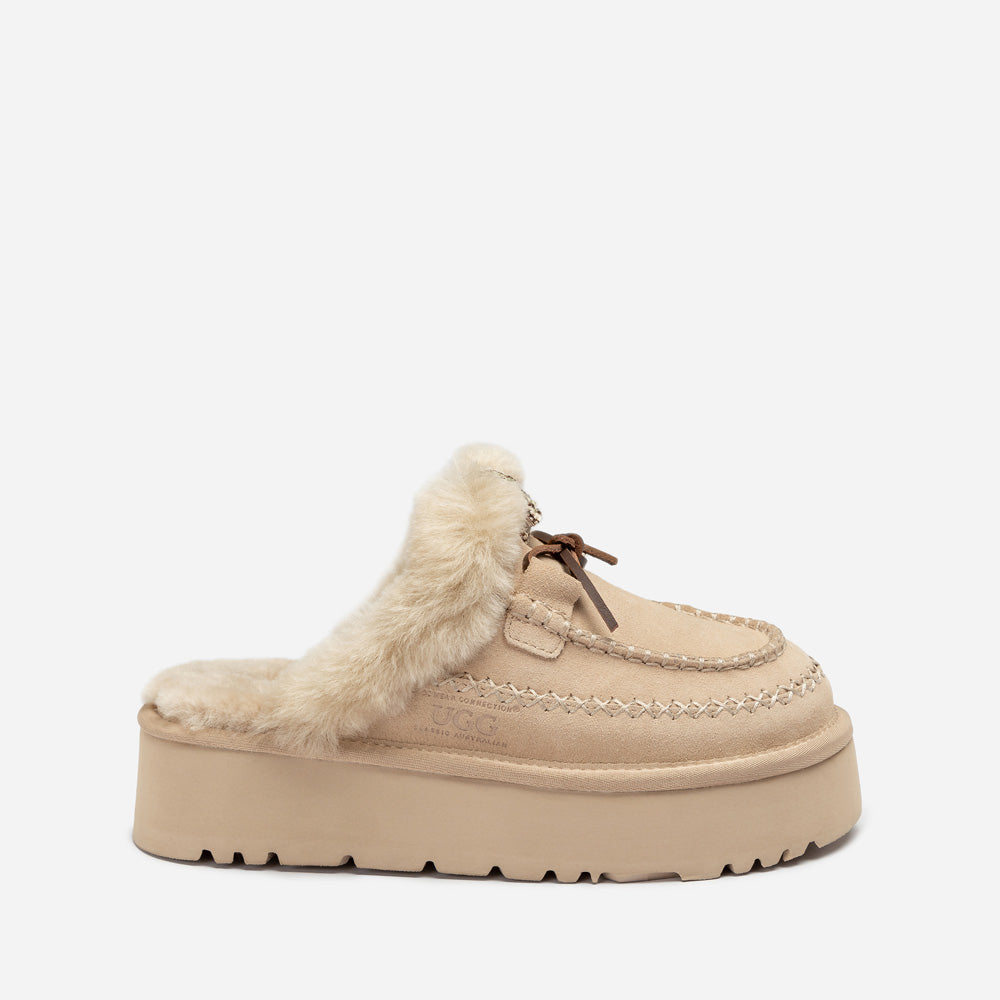 Ugg Letitia Platform Slipper (Replaceable Decoration)-Women Slippers-PEROZ Accessories