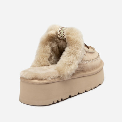 Ugg Letitia Platform Slipper (Replaceable Decoration)-Women Slippers-PEROZ Accessories