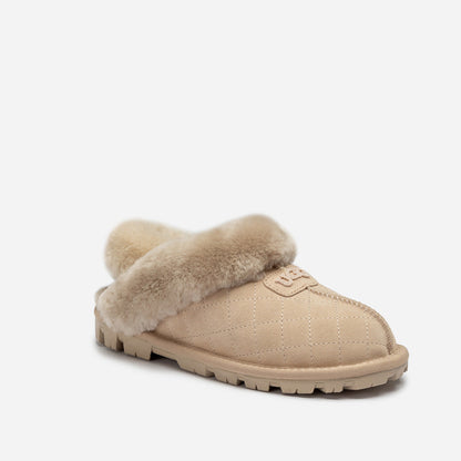 Ugg Coquette Matelasse Emb Logo Slipper( Detachable Feature)-Women Slippers-PEROZ Accessories