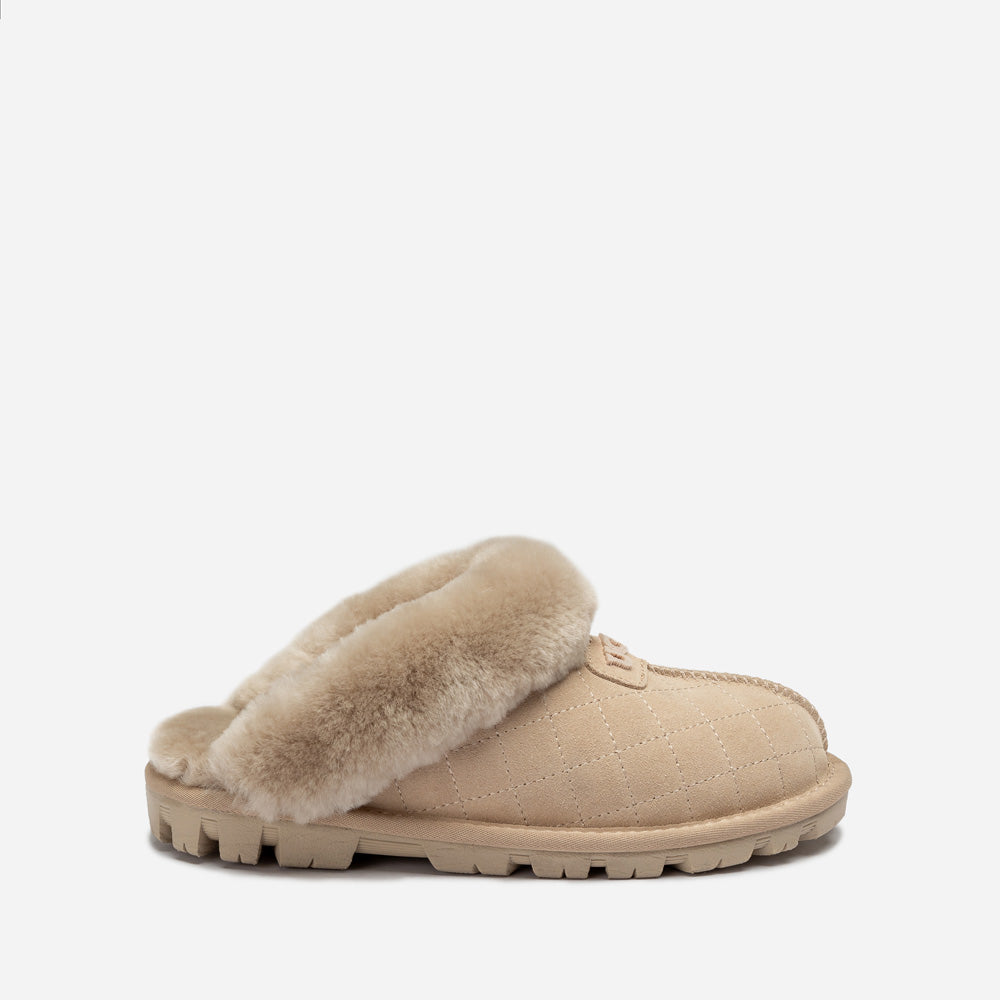 Ugg Coquette Matelasse Emb Logo Slipper( Detachable Feature)-Women Slippers-PEROZ Accessories