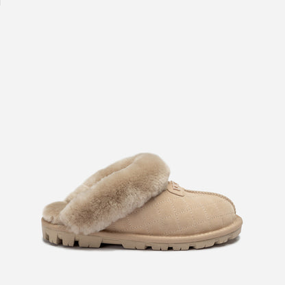 Ugg Coquette Matelasse Emb Logo Slipper( Detachable Feature)-Women Slippers-PEROZ Accessories
