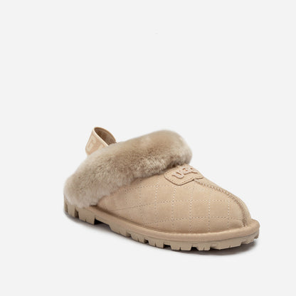 Ugg Coquette Matelasse Emb Logo Slipper( Detachable Feature)-Women Slippers-PEROZ Accessories