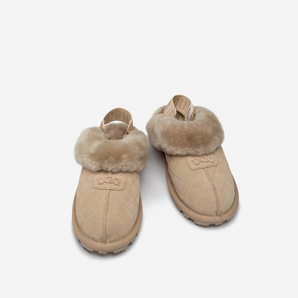 Ugg Coquette Matelasse Emb Logo Slipper( Detachable Feature)-Women Slippers-PEROZ Accessories