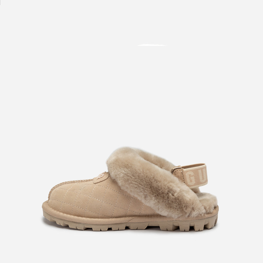 Ugg Coquette Matelasse Emb Logo Slipper( Detachable Feature)-Women Slippers-PEROZ Accessories