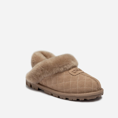 Ugg Coquette Matelasse Emb Logo Slipper( Detachable Feature)-Women Slippers-PEROZ Accessories
