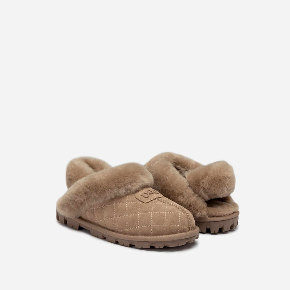 Ugg Coquette Matelasse Emb Logo Slipper( Detachable Feature)-Women Slippers-PEROZ Accessories