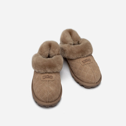 Ugg Coquette Matelasse Emb Logo Slipper( Detachable Feature)-Women Slippers-PEROZ Accessories