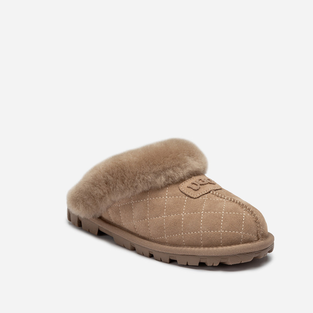 Ugg Coquette Matelasse Emb Logo Slipper( Detachable Feature)-Women Slippers-PEROZ Accessories
