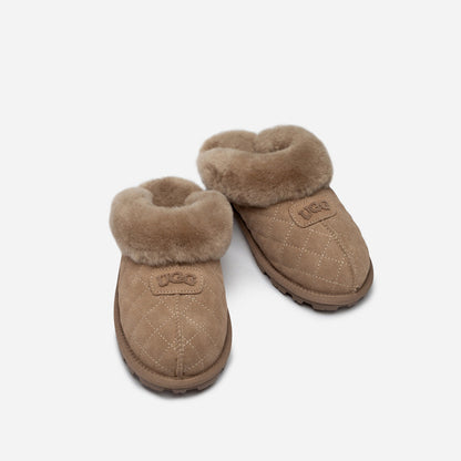 Ugg Coquette Matelasse Emb Logo Slipper( Detachable Feature)-Women Slippers-PEROZ Accessories