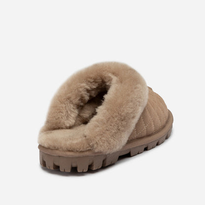 Ugg Coquette Matelasse Emb Logo Slipper( Detachable Feature)-Women Slippers-PEROZ Accessories