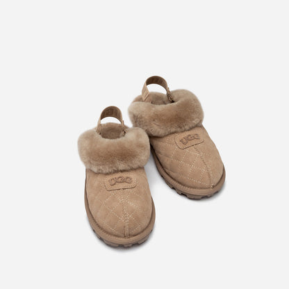 Ugg Coquette Matelasse Emb Logo Slipper( Detachable Feature)-Women Slippers-PEROZ Accessories