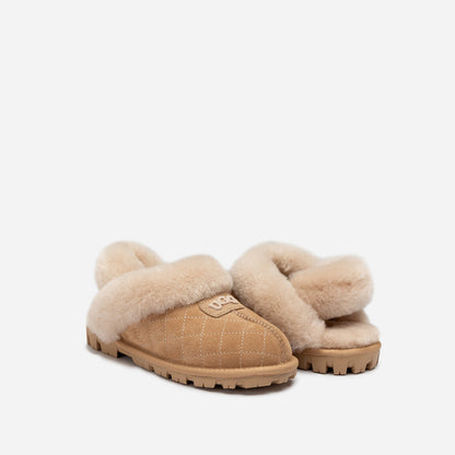 Ugg Coquette Matelasse Emb Logo Slipper( Detachable Feature)-Women Slippers-PEROZ Accessories