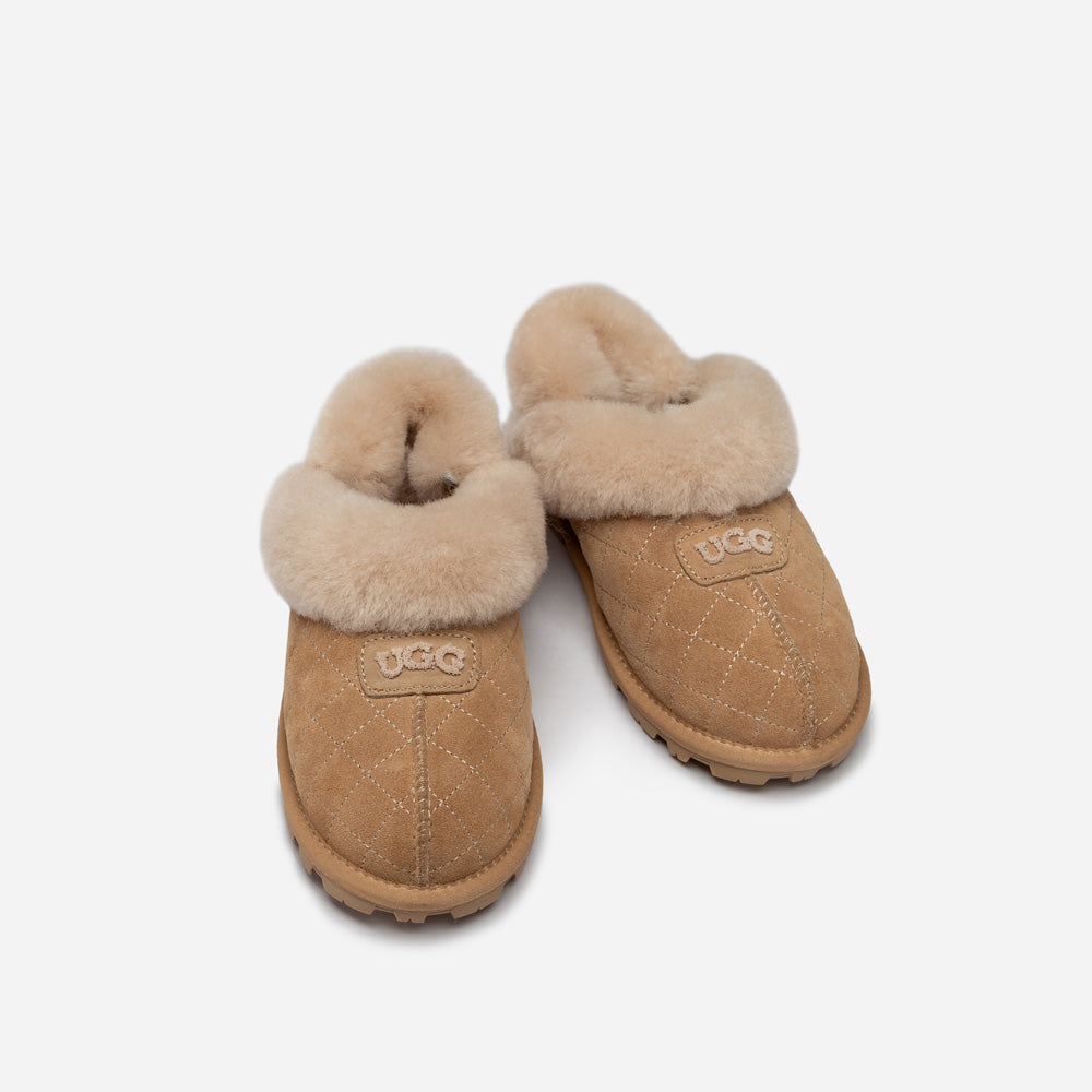 Ugg Coquette Matelasse Emb Logo Slipper( Detachable Feature)-Women Slippers-PEROZ Accessories
