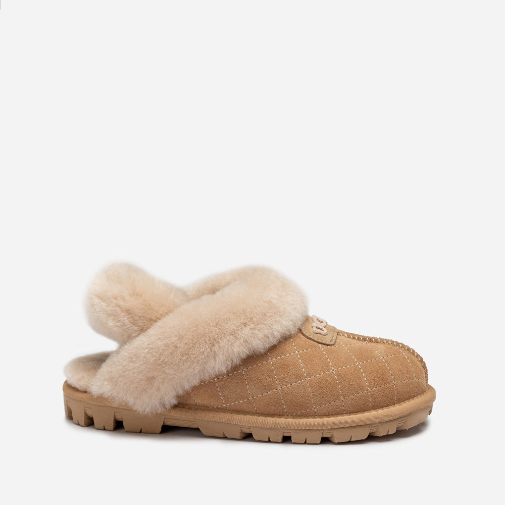 Ugg Coquette Matelasse Emb Logo Slipper( Detachable Feature)-Women Slippers-PEROZ Accessories