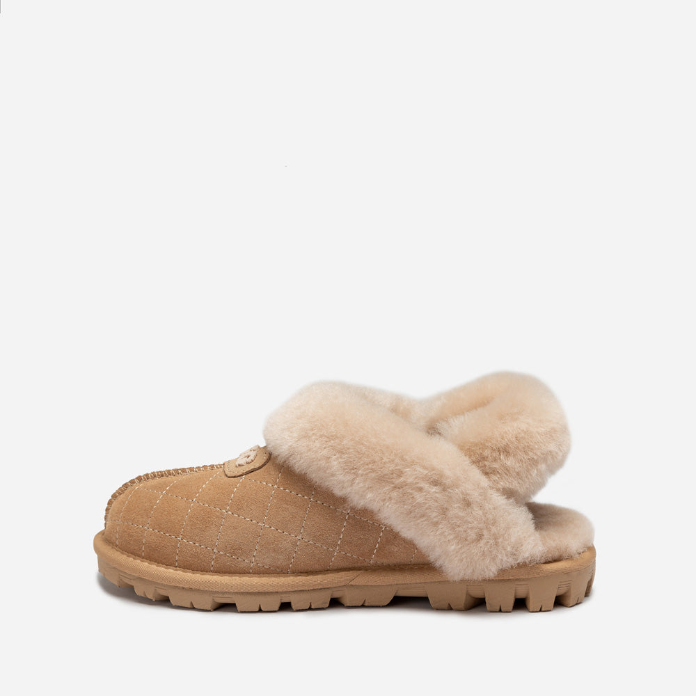 Ugg Coquette Matelasse Emb Logo Slipper( Detachable Feature)-Women Slippers-PEROZ Accessories