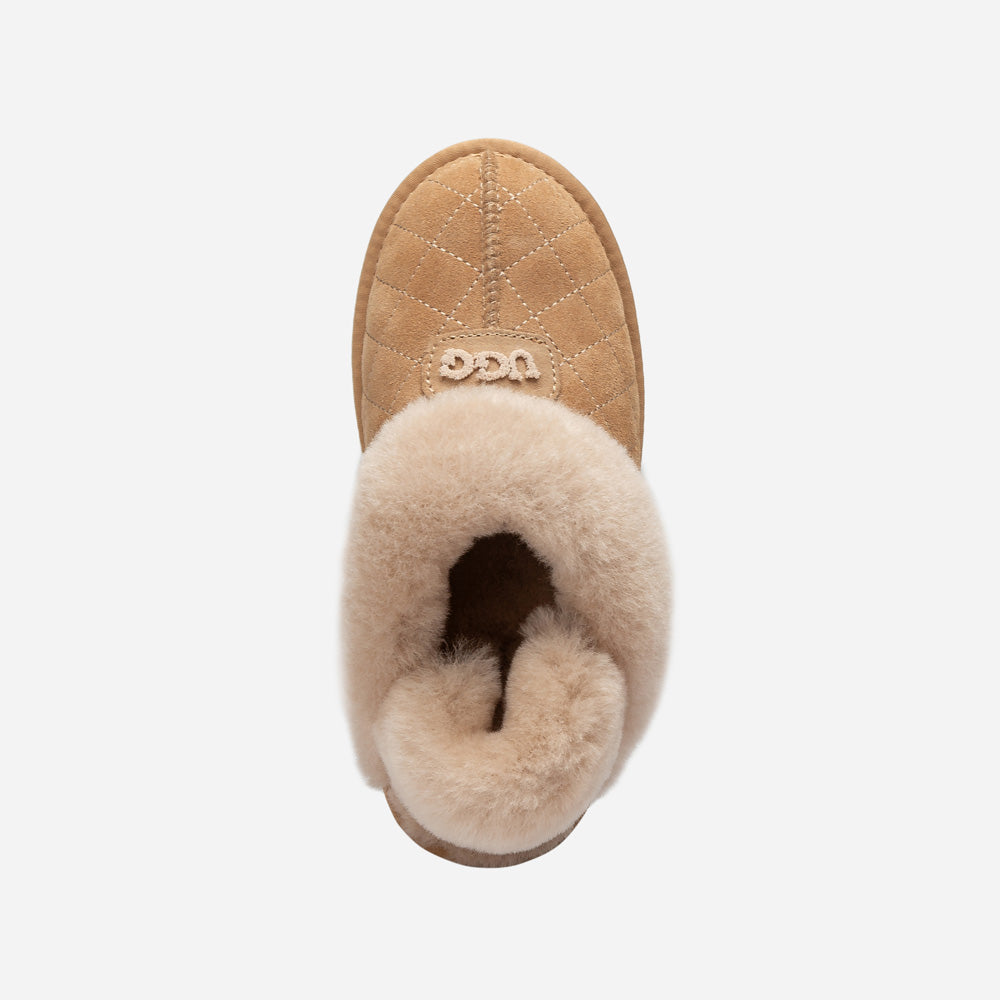 Ugg Coquette Matelasse Emb Logo Slipper( Detachable Feature)-Women Slippers-PEROZ Accessories