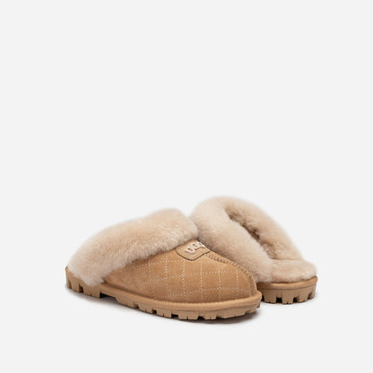 Ugg Coquette Matelasse Emb Logo Slipper( Detachable Feature)-Women Slippers-PEROZ Accessories