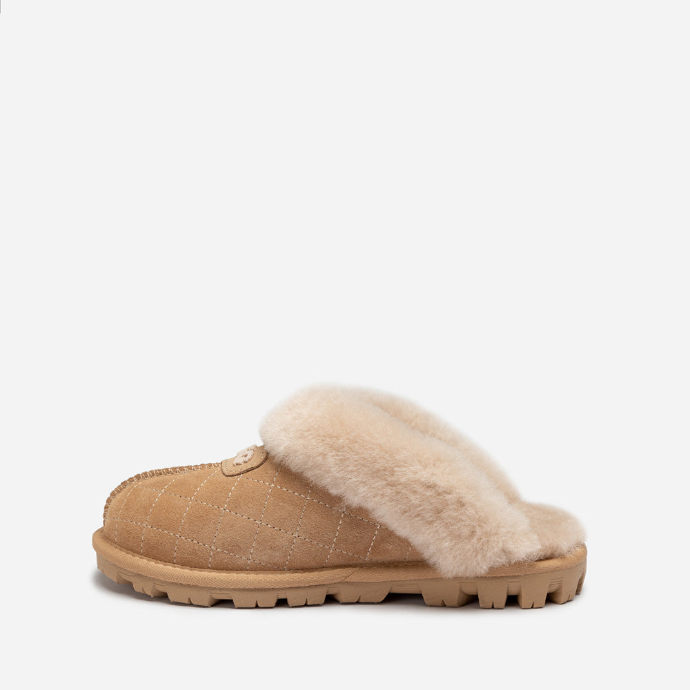 Ugg Coquette Matelasse Emb Logo Slipper( Detachable Feature)-Women Slippers-PEROZ Accessories