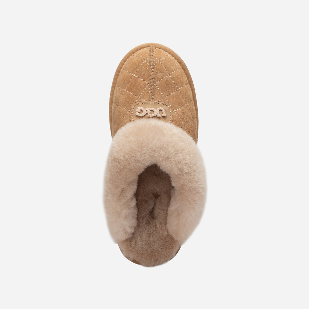 Ugg Coquette Matelasse Emb Logo Slipper( Detachable Feature)-Women Slippers-PEROZ Accessories