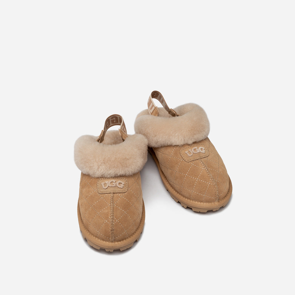 Ugg Coquette Matelasse Emb Logo Slipper( Detachable Feature)-Women Slippers-PEROZ Accessories