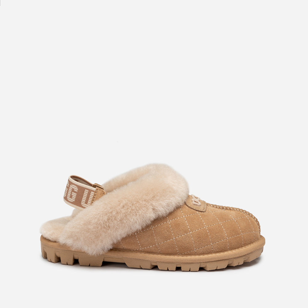Ugg Coquette Matelasse Emb Logo Slipper( Detachable Feature)-Women Slippers-PEROZ Accessories