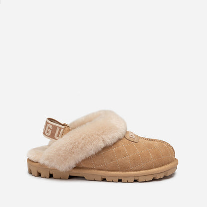 Ugg Coquette Matelasse Emb Logo Slipper( Detachable Feature)-Women Slippers-PEROZ Accessories