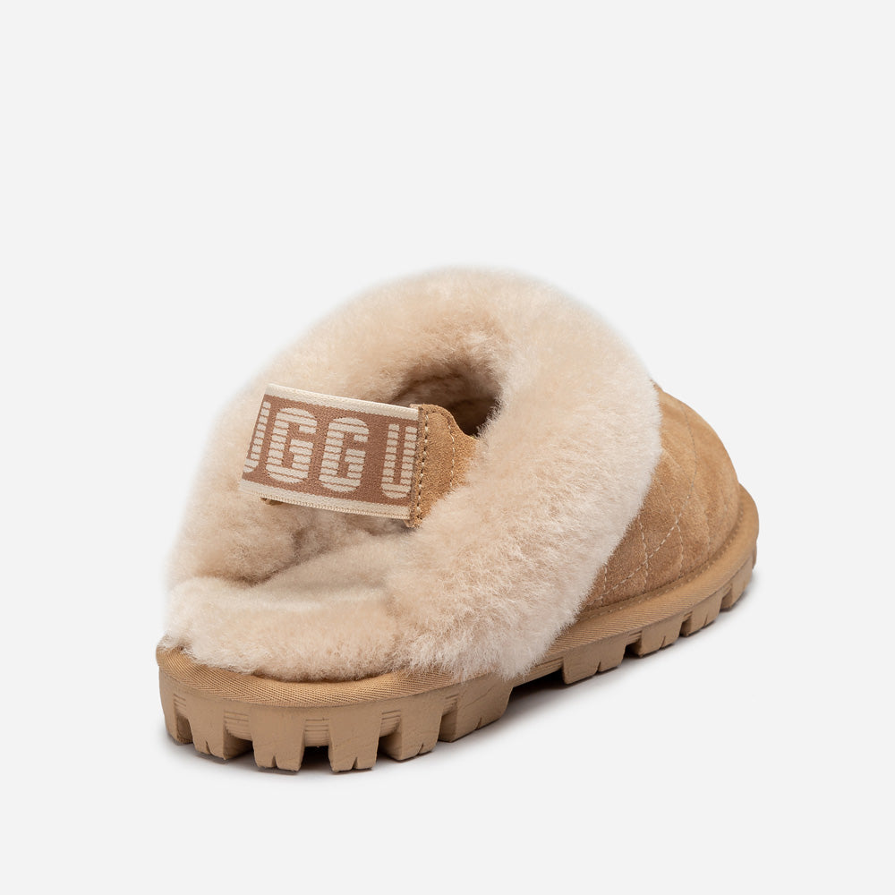Ugg Coquette Matelasse Emb Logo Slipper( Detachable Feature)-Women Slippers-PEROZ Accessories