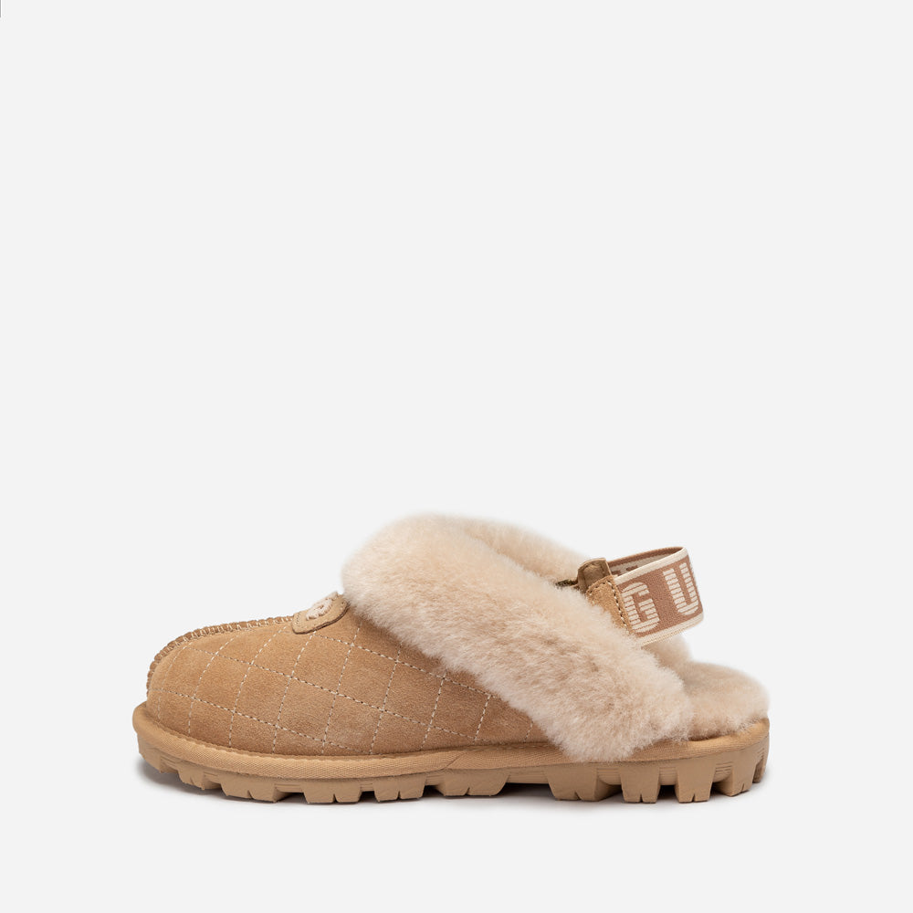 Ugg Coquette Matelasse Emb Logo Slipper( Detachable Feature)-Women Slippers-PEROZ Accessories