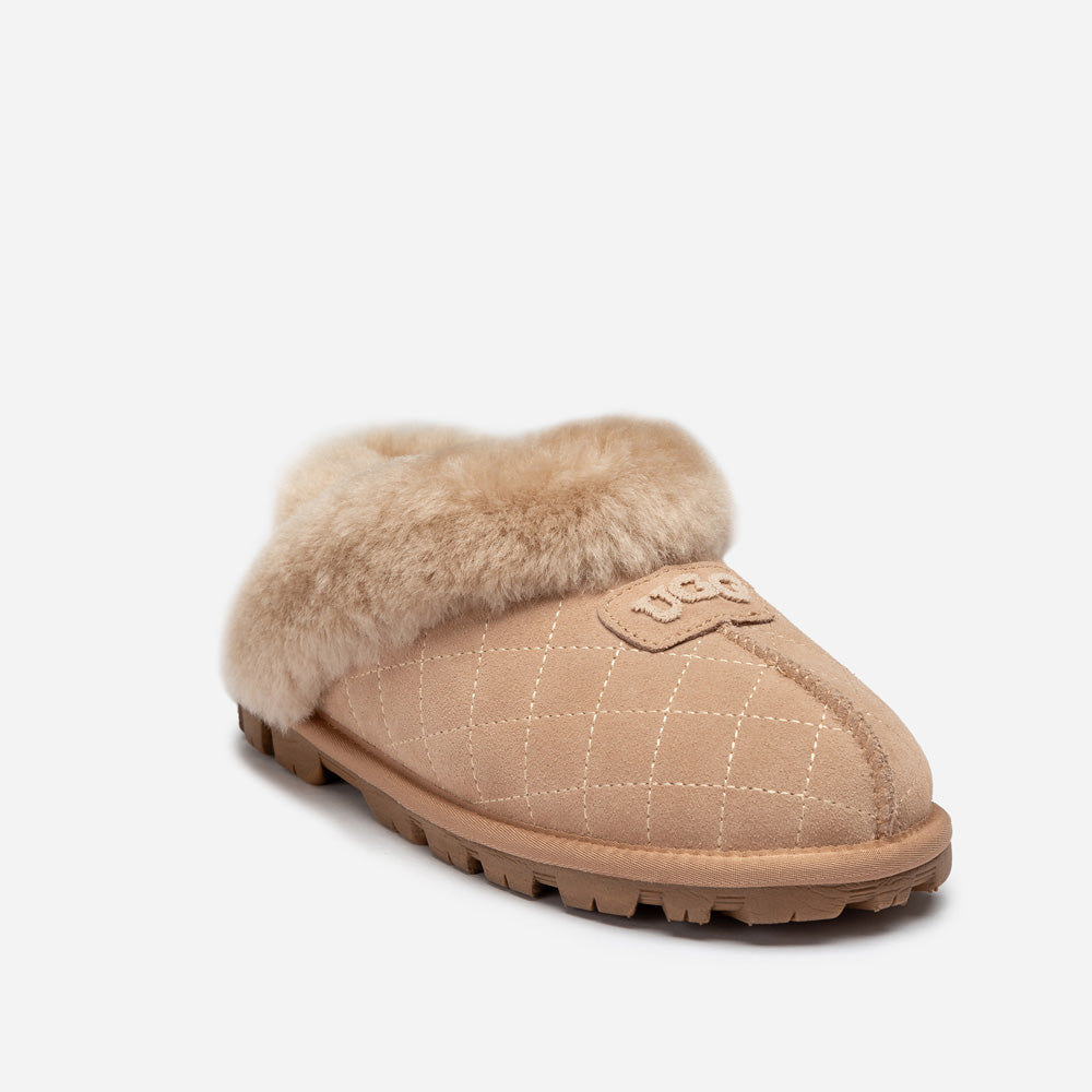 Ugg Coquette Matelasse Emb Logo Slipper( Detachable Feature)-Women Slippers-PEROZ Accessories
