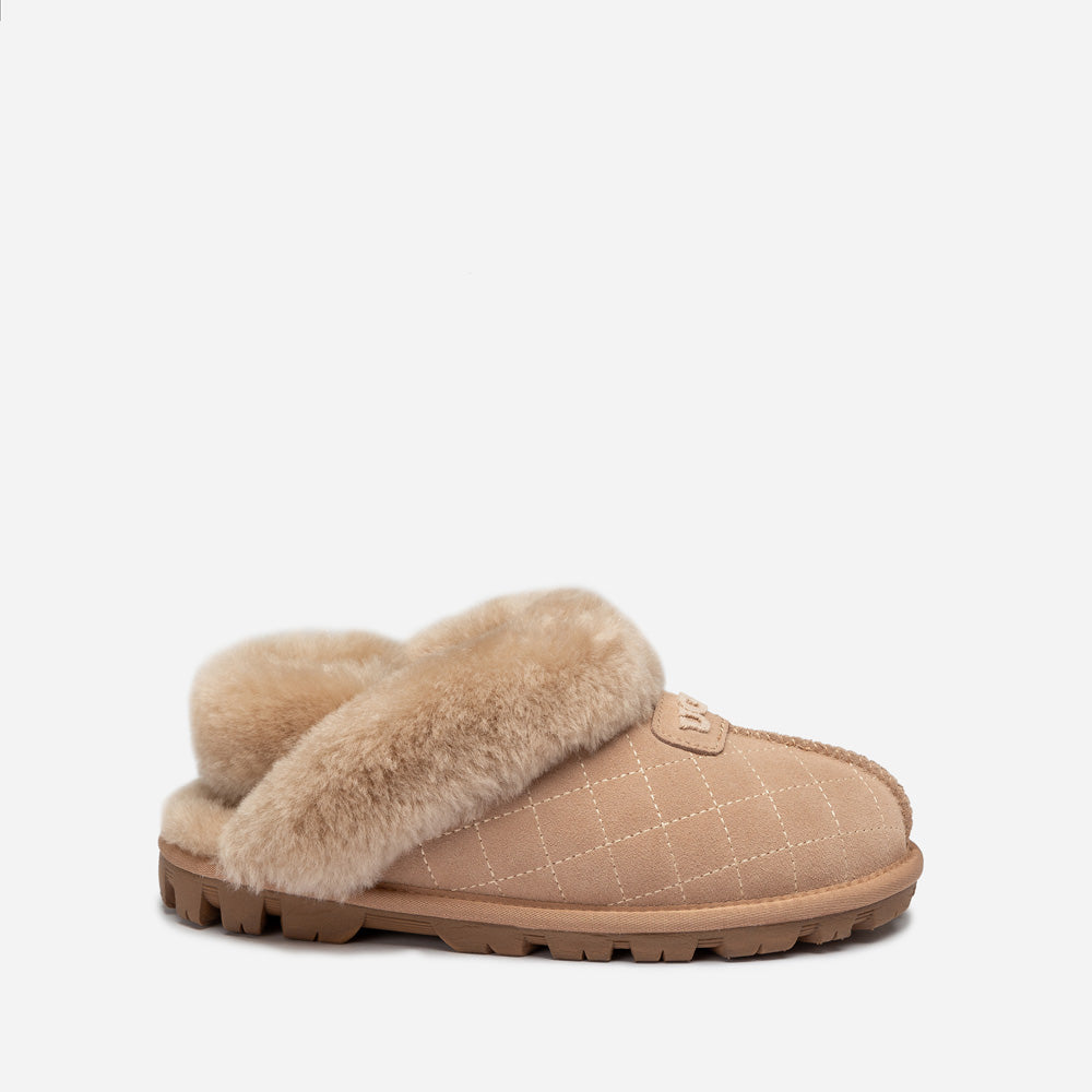Ugg Coquette Matelasse Emb Logo Slipper( Detachable Feature)-Women Slippers-PEROZ Accessories