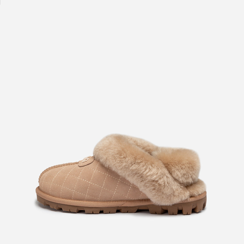 Ugg Coquette Matelasse Emb Logo Slipper( Detachable Feature)-Women Slippers-PEROZ Accessories