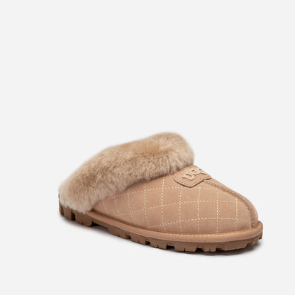 Ugg Coquette Matelasse Emb Logo Slipper( Detachable Feature)-Women Slippers-PEROZ Accessories