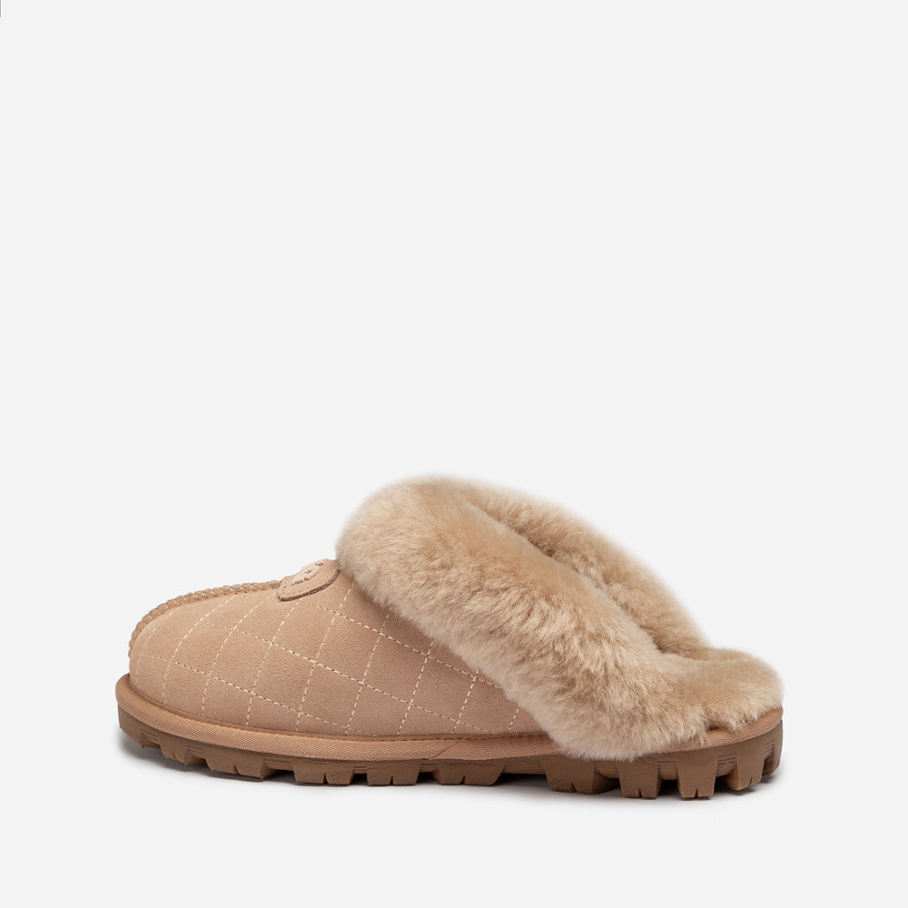 Ugg Coquette Matelasse Emb Logo Slipper( Detachable Feature)-Women Slippers-PEROZ Accessories