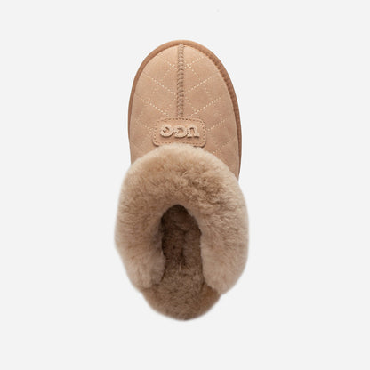 Ugg Coquette Matelasse Emb Logo Slipper( Detachable Feature)-Women Slippers-PEROZ Accessories