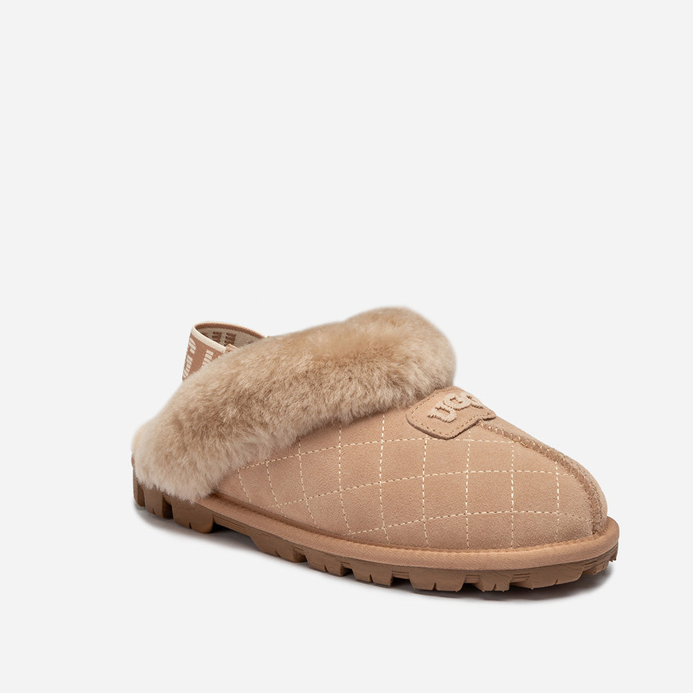 Ugg Coquette Matelasse Emb Logo Slipper( Detachable Feature)-Women Slippers-PEROZ Accessories