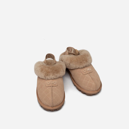 Ugg Coquette Matelasse Emb Logo Slipper( Detachable Feature)-Women Slippers-PEROZ Accessories