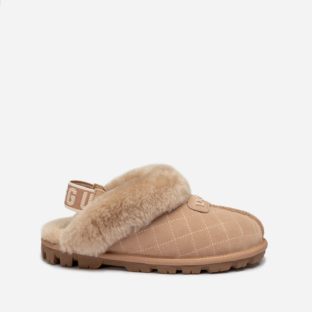 Ugg Coquette Matelasse Emb Logo Slipper( Detachable Feature)-Women Slippers-PEROZ Accessories