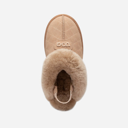 Ugg Coquette Matelasse Emb Logo Slipper( Detachable Feature)-Women Slippers-PEROZ Accessories