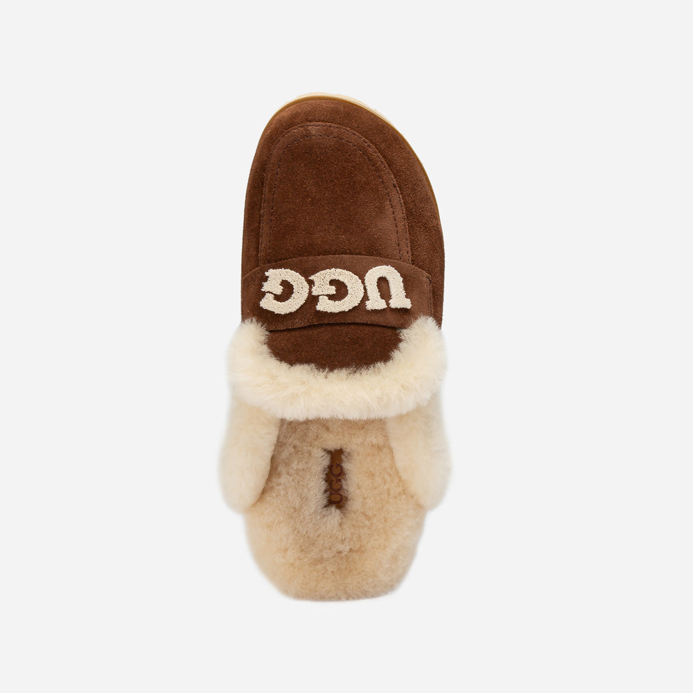 Ugg Priya Knit Logo Shearling Slipper-Women Slippers-PEROZ Accessories