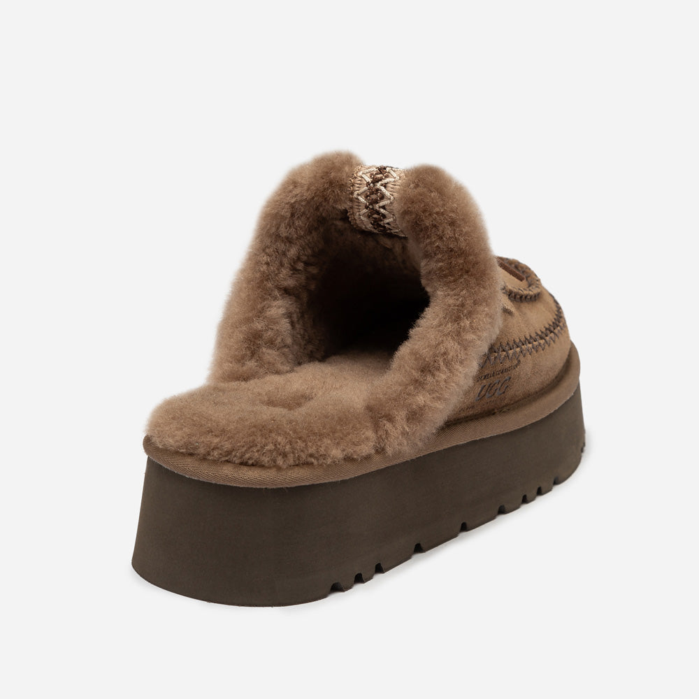 Ugg Letitia Platform Slipper (Replaceable Decoration)-Women Slippers-PEROZ Accessories