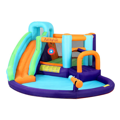 AirMyFun Inflatable Water Slide Kids Jumping Castle Trampoline Outdoor-Home &amp; Garden &gt; Pool &amp; Accessories &gt; Pool Toys &amp; Inflatables-PEROZ Accessories