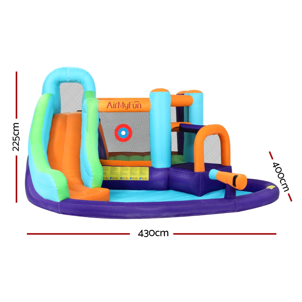 AirMyFun Inflatable Water Slide Kids Jumping Castle Trampoline Outdoor-Home &amp; Garden &gt; Pool &amp; Accessories &gt; Pool Toys &amp; Inflatables-PEROZ Accessories